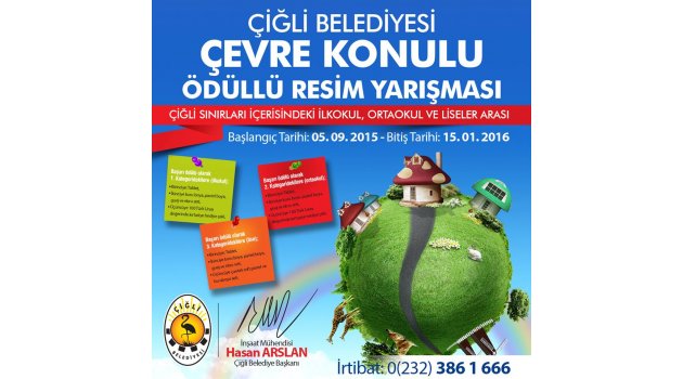 Çiğli’de çevre konulu resim yarışması…