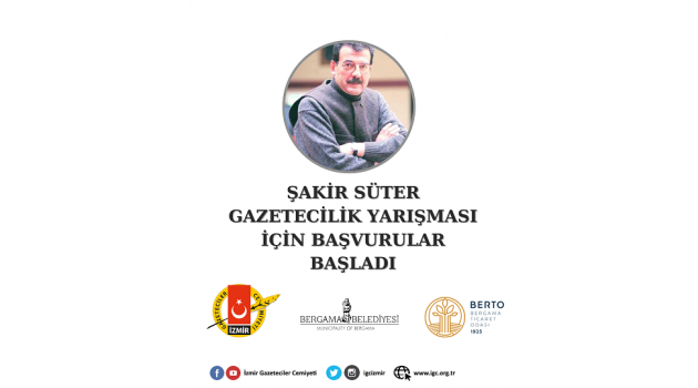 Şakir Süter Gazetecilik Yarışması için başvurular başladı.